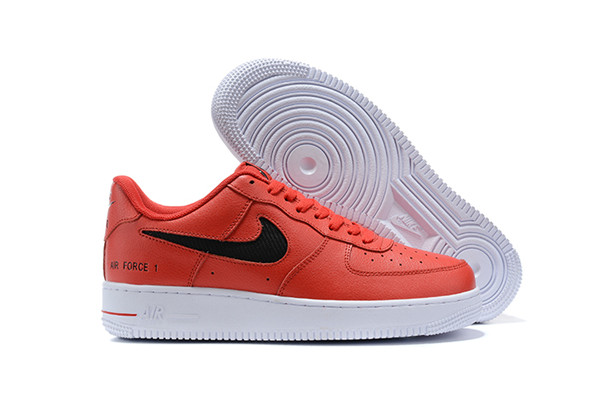 Women's Air Force 1 Low Top Orange Shoes 068 Women's Air Force 1 Low Top Orange Shoes 068